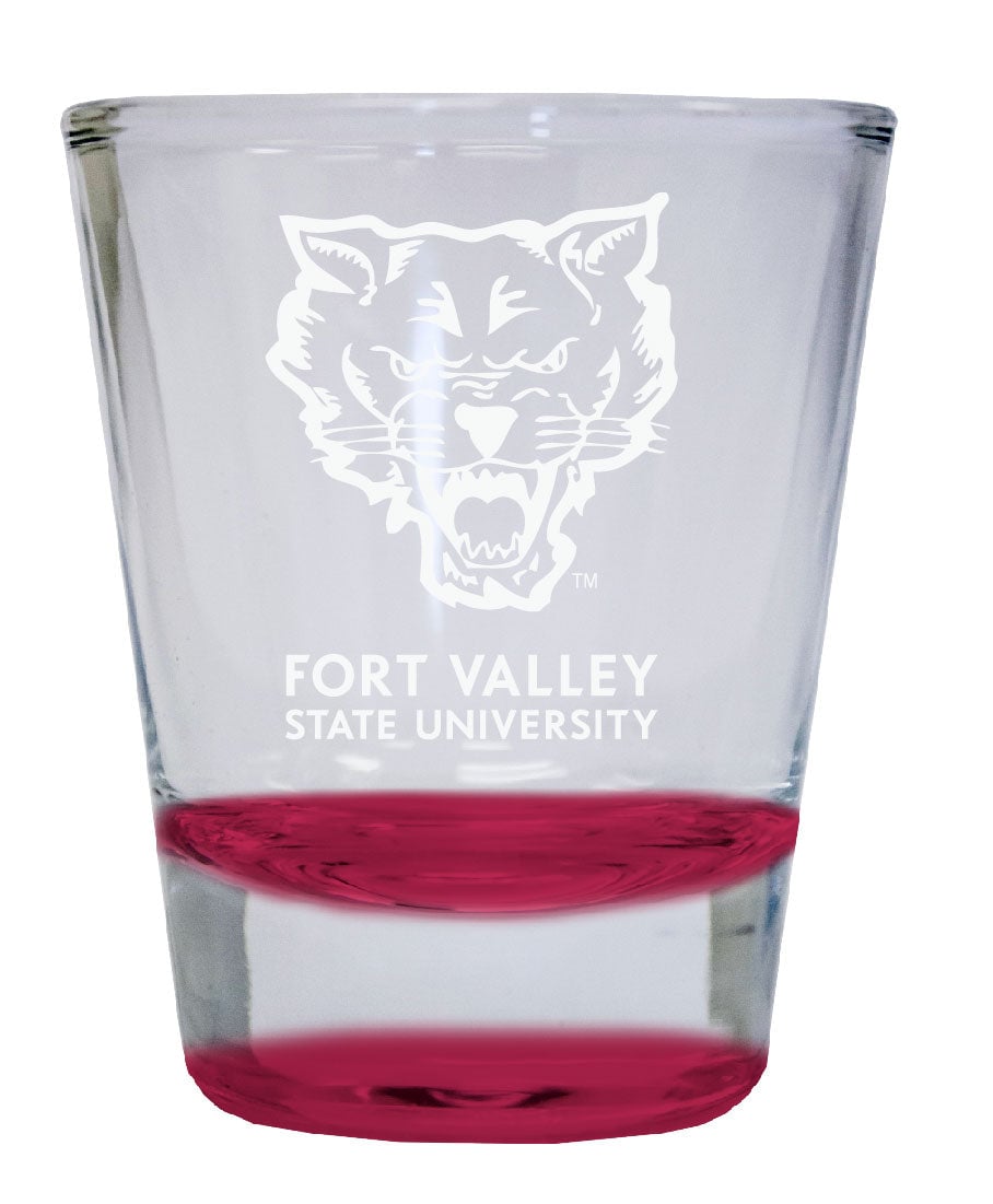 Fort Valley State University 2 oz Engraved Shot Glass Round Officially Licensed Collegiate Product Image 1