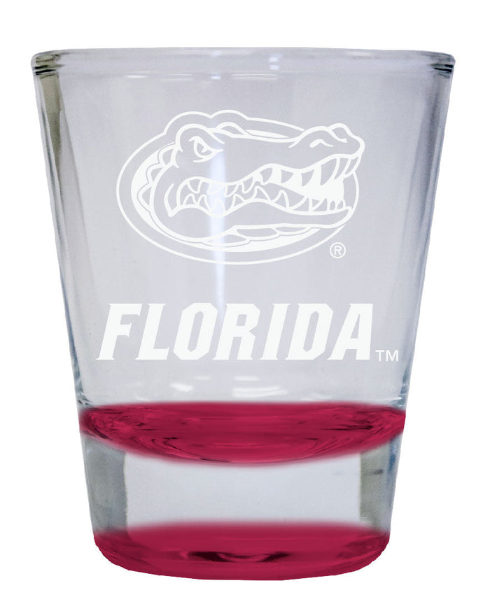 Florida Gators 2 oz Engraved Shot Glass Round Officially Licensed Collegiate Product Image 1