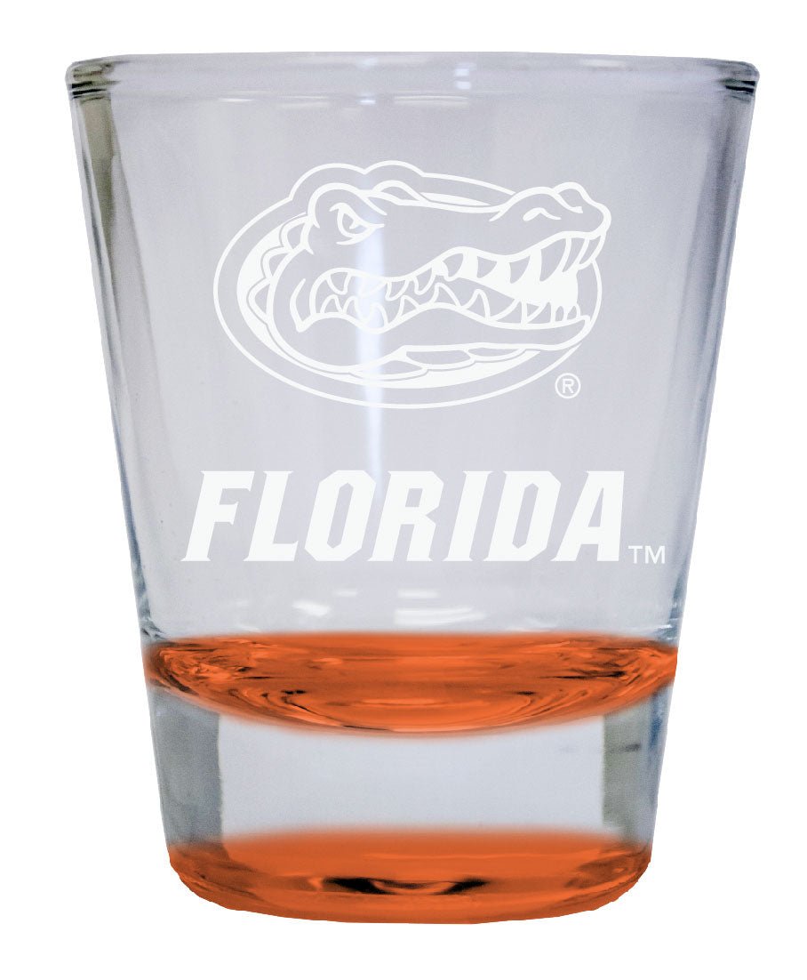 Florida Gators 2 oz Engraved Shot Glass Round Officially Licensed Collegiate Product Image 1