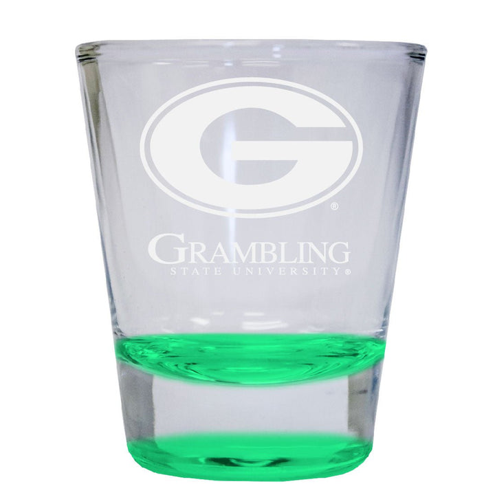 Grambling State Tigers 2 oz Engraved Shot Glass Round Officially Licensed Collegiate Product Image 1