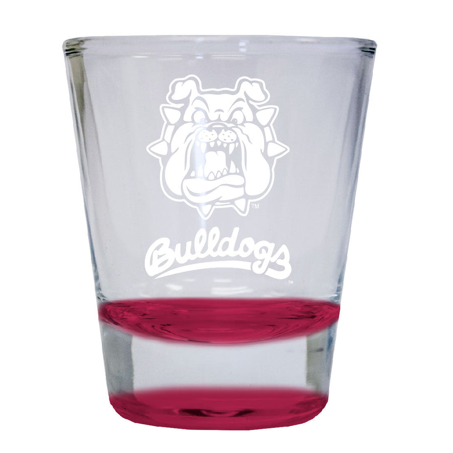 Fresno State Bulldogs 2 oz Engraved Shot Glass Round Officially Licensed Collegiate Product Image 1