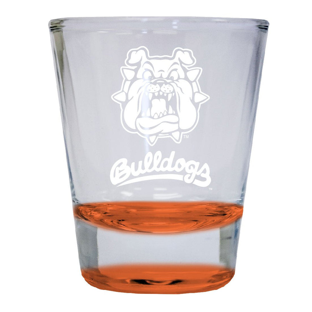 Fresno State Bulldogs 2 oz Engraved Shot Glass Round Officially Licensed Collegiate Product Image 2