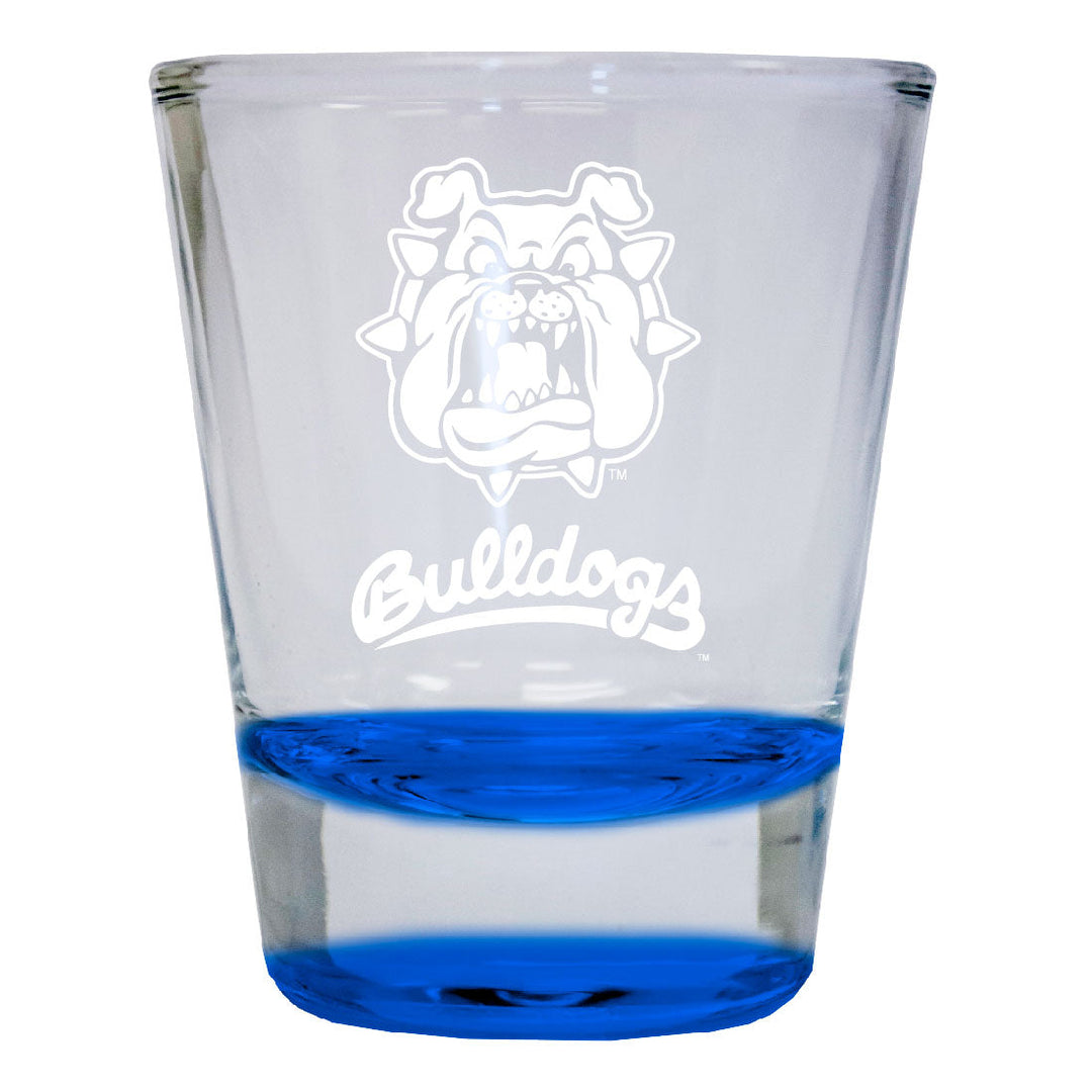 Fresno State Bulldogs 2 oz Engraved Shot Glass Round Officially Licensed Collegiate Product Image 3