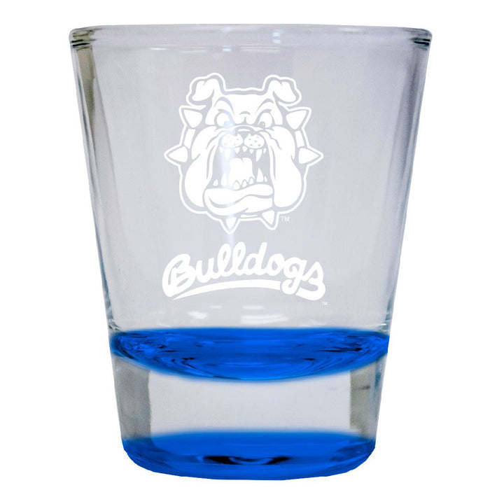 Fresno State Bulldogs 2 oz Engraved Shot Glass Round Officially Licensed Collegiate Product Image 1