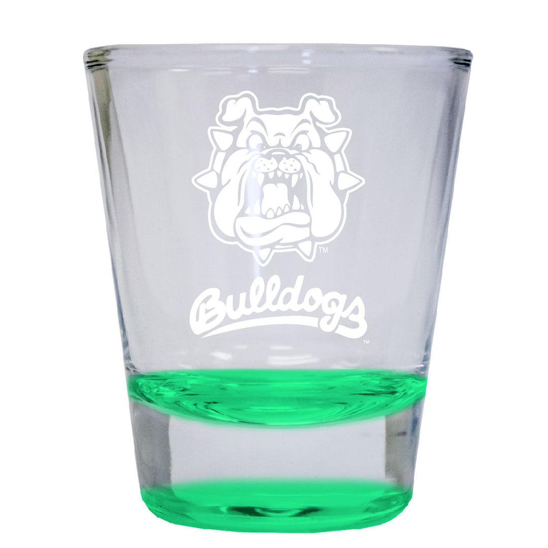 Fresno State Bulldogs 2 oz Engraved Shot Glass Round Officially Licensed Collegiate Product Image 4