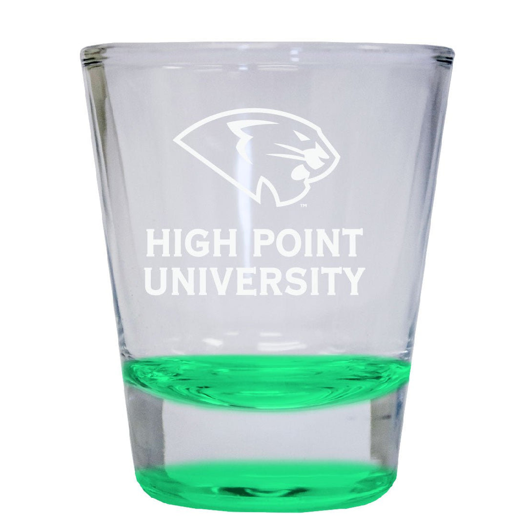 High Point University 2 oz Engraved Shot Glass Round Officially Licensed Collegiate Product Image 1