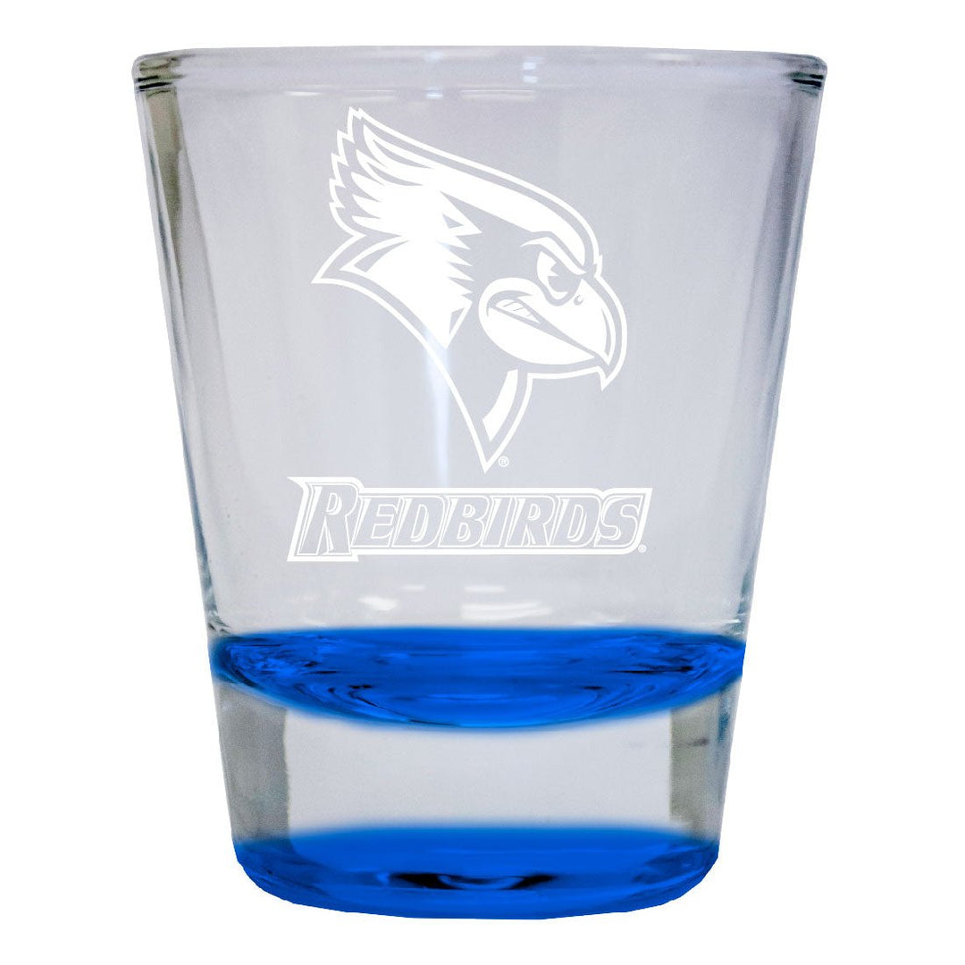 Illinois State Redbirds 2 oz Engraved Shot Glass Round Officially Licensed Collegiate Product Image 1