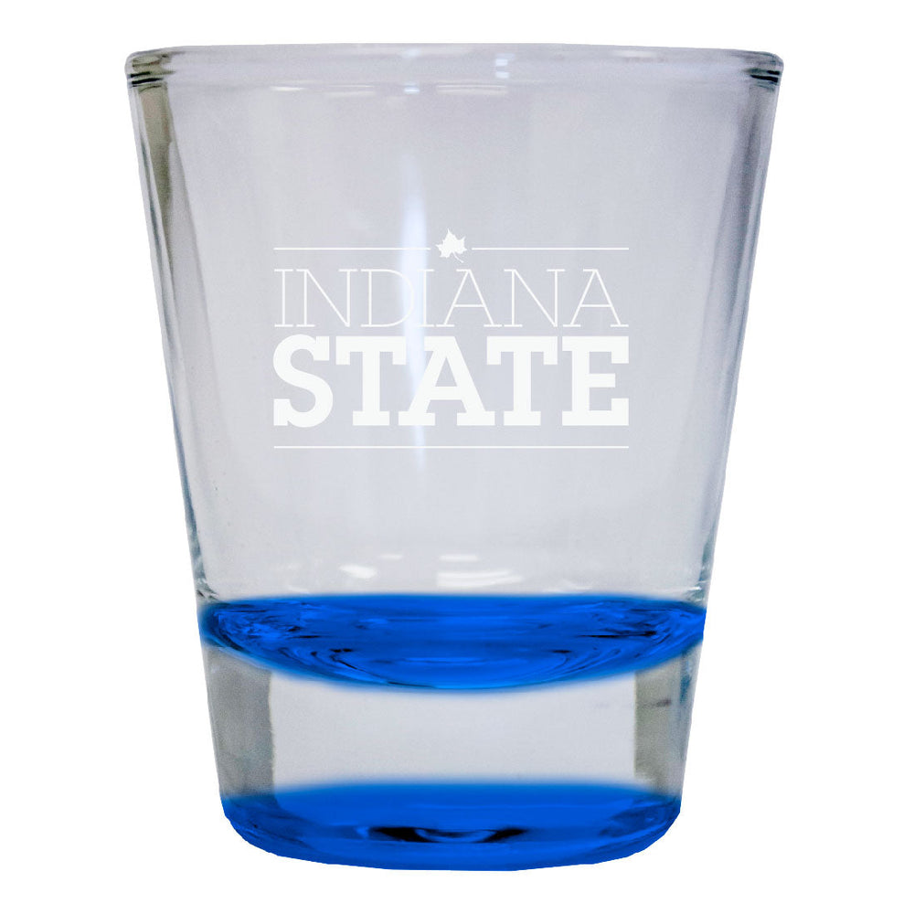 Indiana State University 2 oz Engraved Shot Glass Round Officially Licensed Collegiate Product Image 2