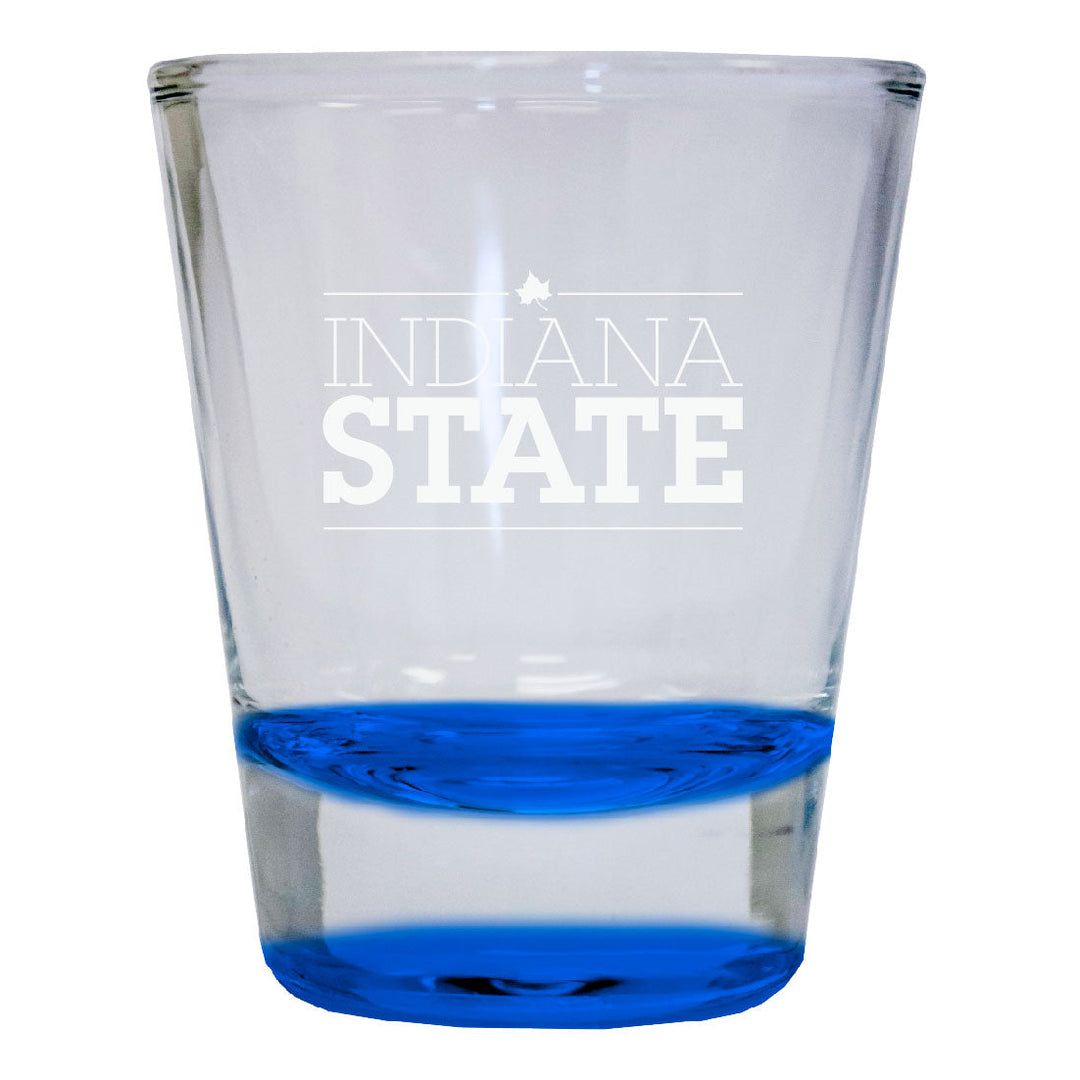 Indiana State University 2 oz Engraved Shot Glass Round Officially Licensed Collegiate Product Image 2