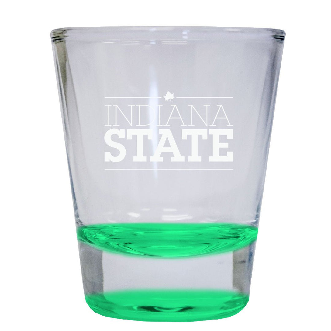 Indiana State University 2 oz Engraved Shot Glass Round Officially Licensed Collegiate Product Image 4