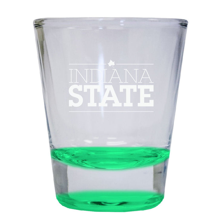 Indiana State University 2 oz Engraved Shot Glass Round Officially Licensed Collegiate Product Image 4