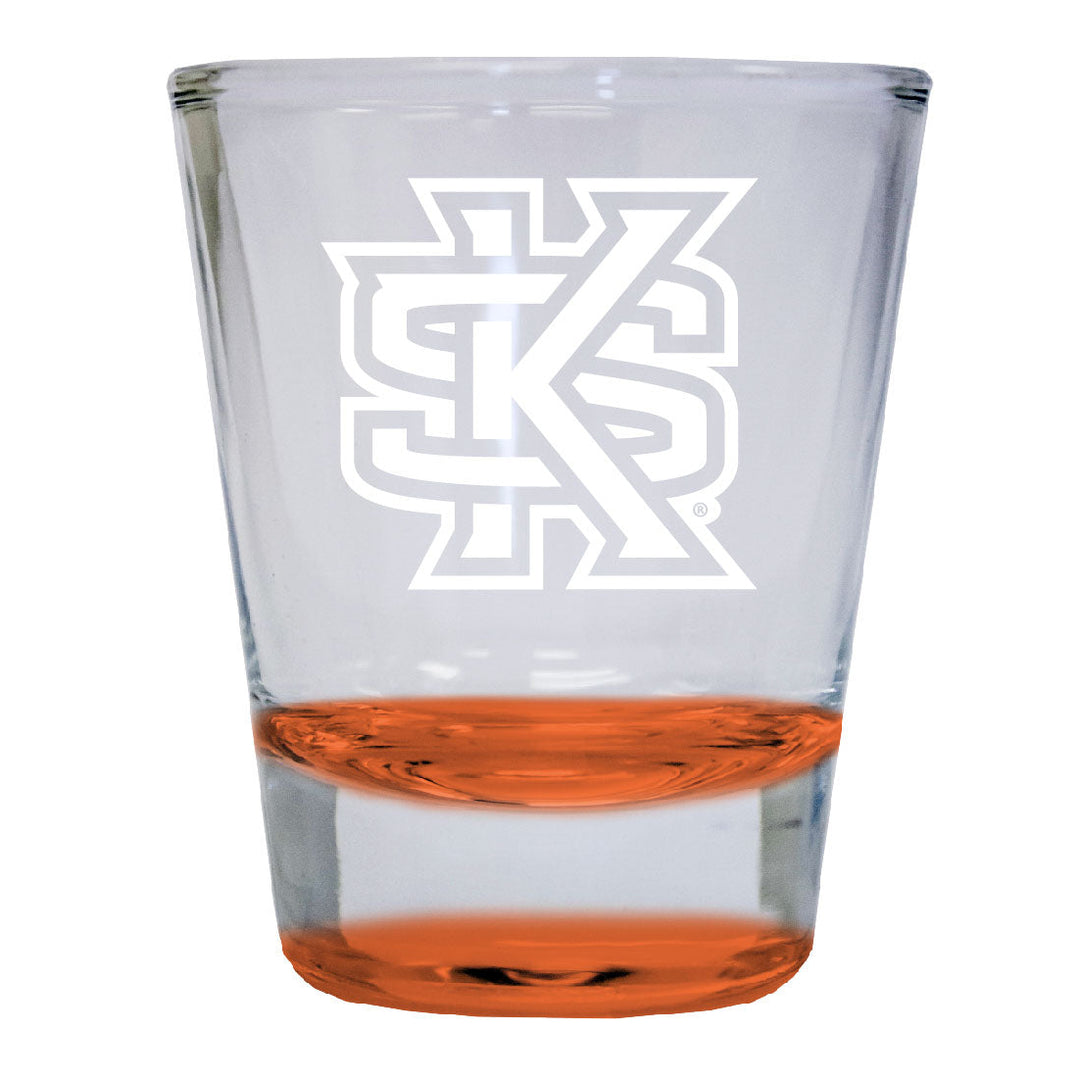 Kennesaw State University 2 oz Engraved Shot Glass Round Officially Licensed Collegiate Product Image 1