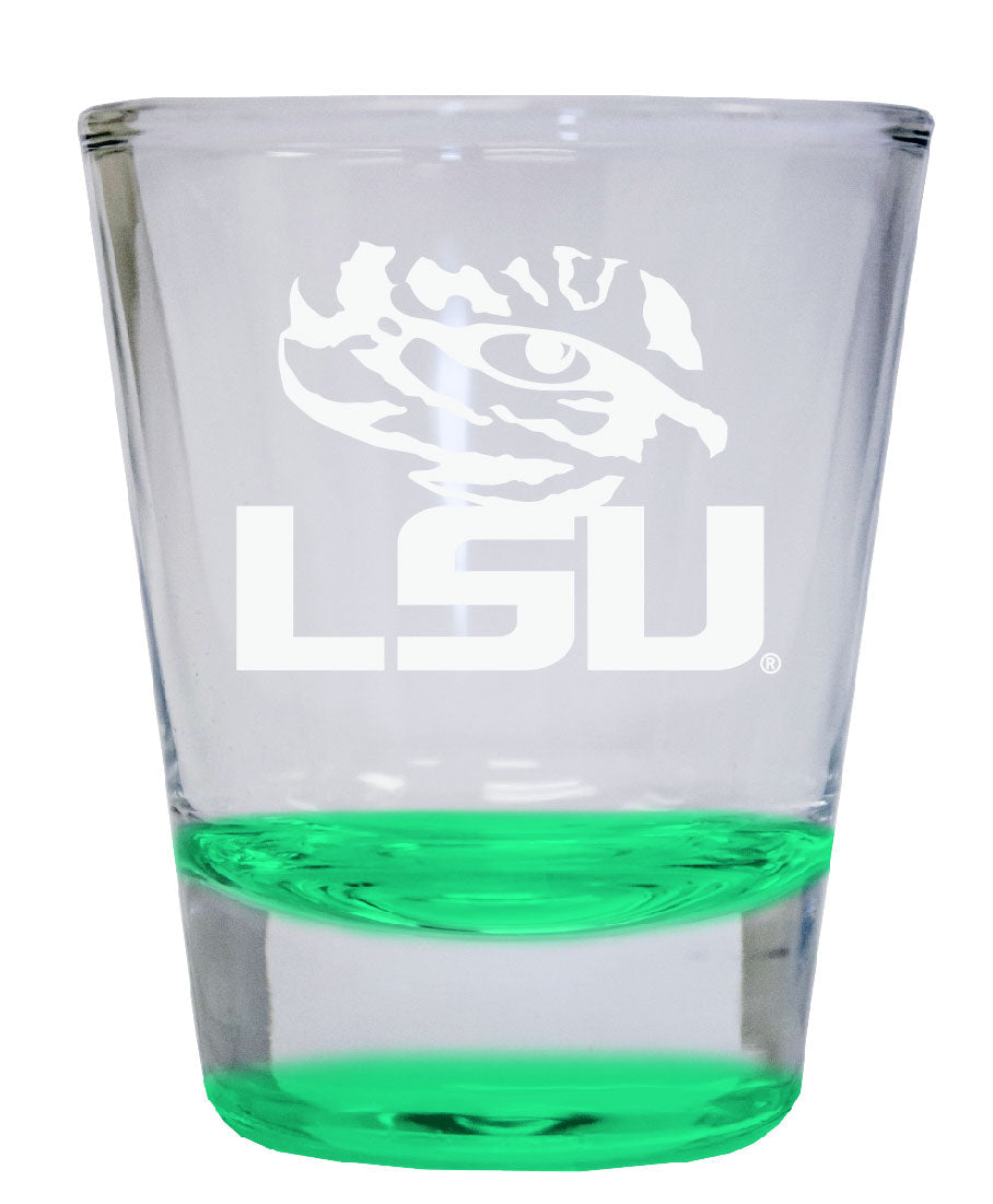 LSU Tigers 2 oz Engraved Shot Glass Round Officially Licensed Collegiate Product Image 2