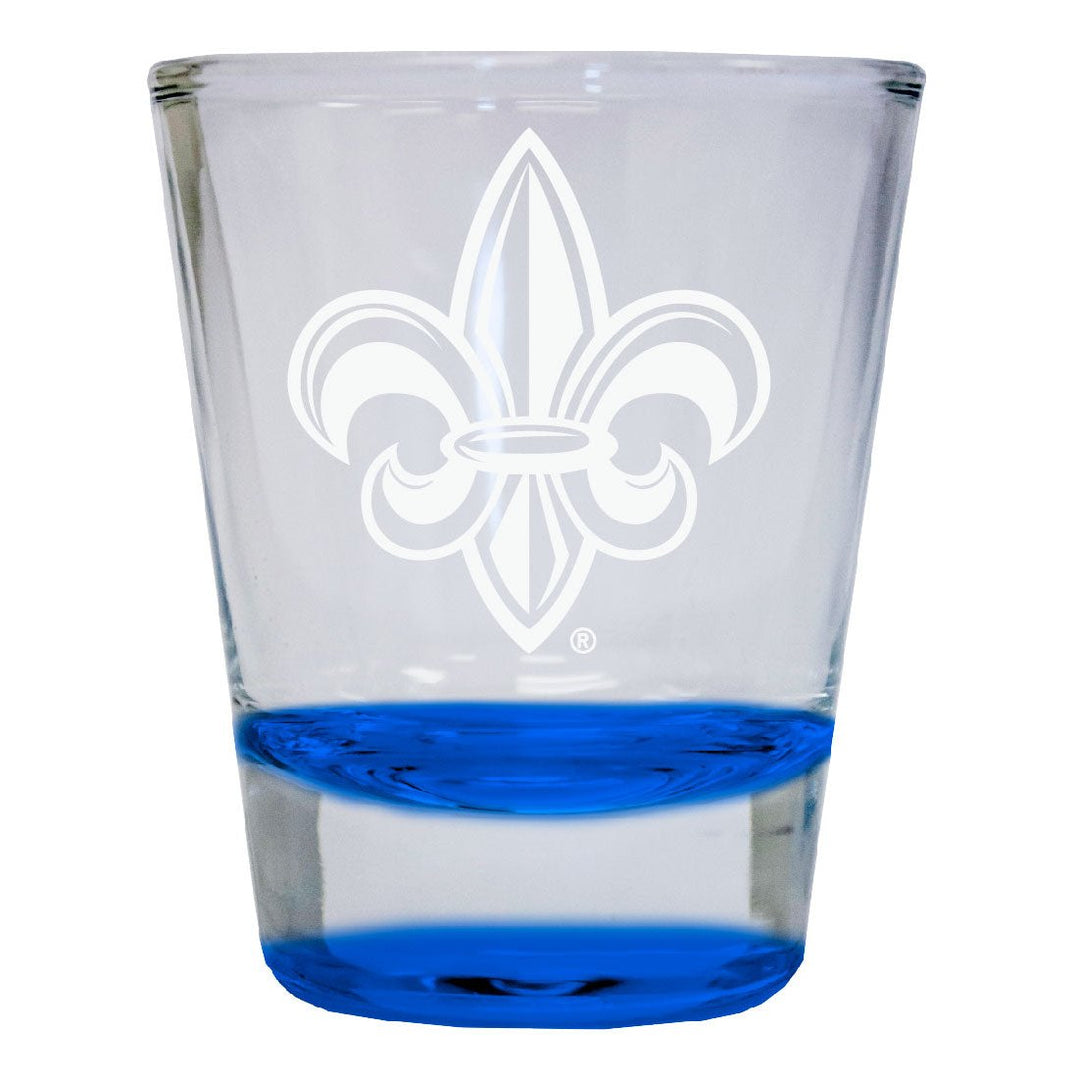 Louisiana at Lafayette 2 oz Engraved Shot Glass Round Officially Licensed Collegiate Product Image 1