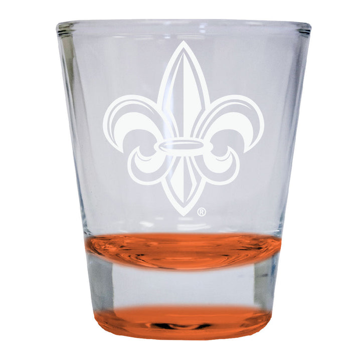 Louisiana at Lafayette 2 oz Engraved Shot Glass Round Officially Licensed Collegiate Product Image 4