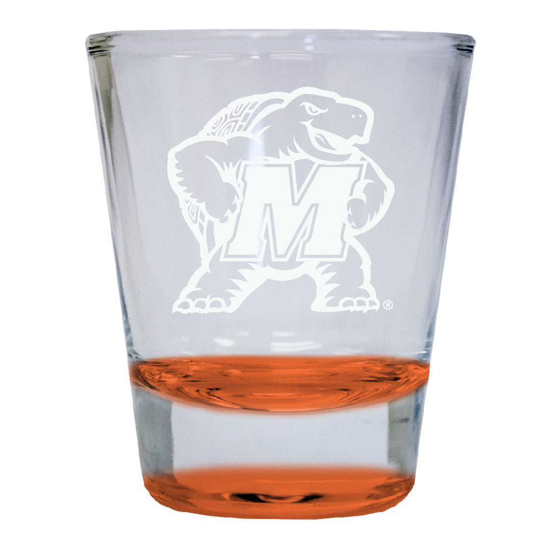 Maryland Terrapins 2 oz Engraved Shot Glass Round Officially Licensed Collegiate Product Image 4