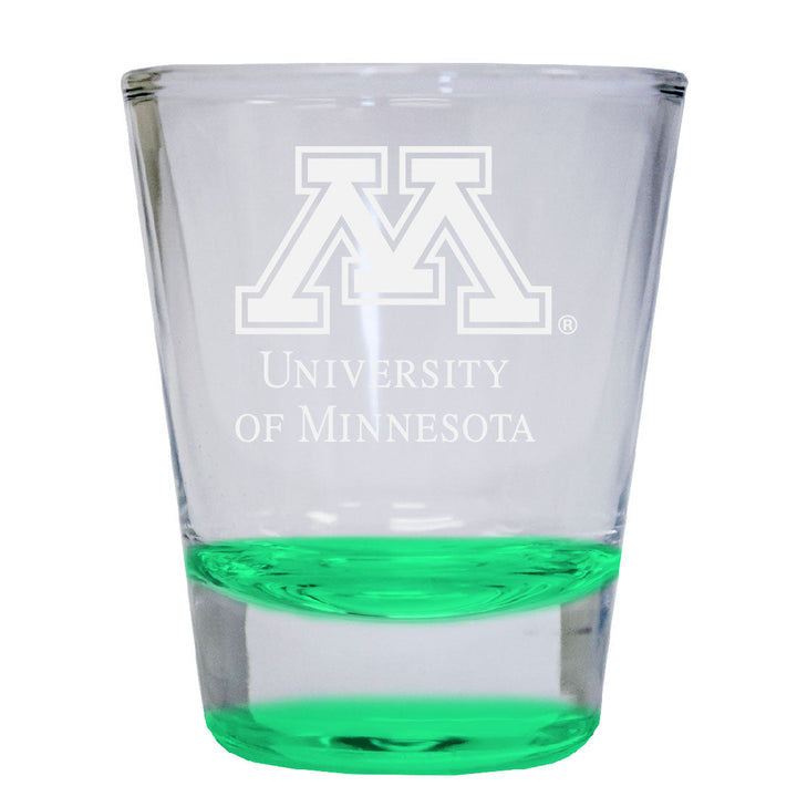 Minnesota Gophers 2 oz Engraved Shot Glass Round Officially Licensed Collegiate Product Image 1