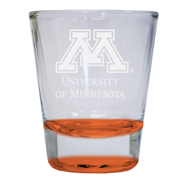 Minnesota Gophers 2 oz Engraved Shot Glass Round Officially Licensed Collegiate Product Image 3