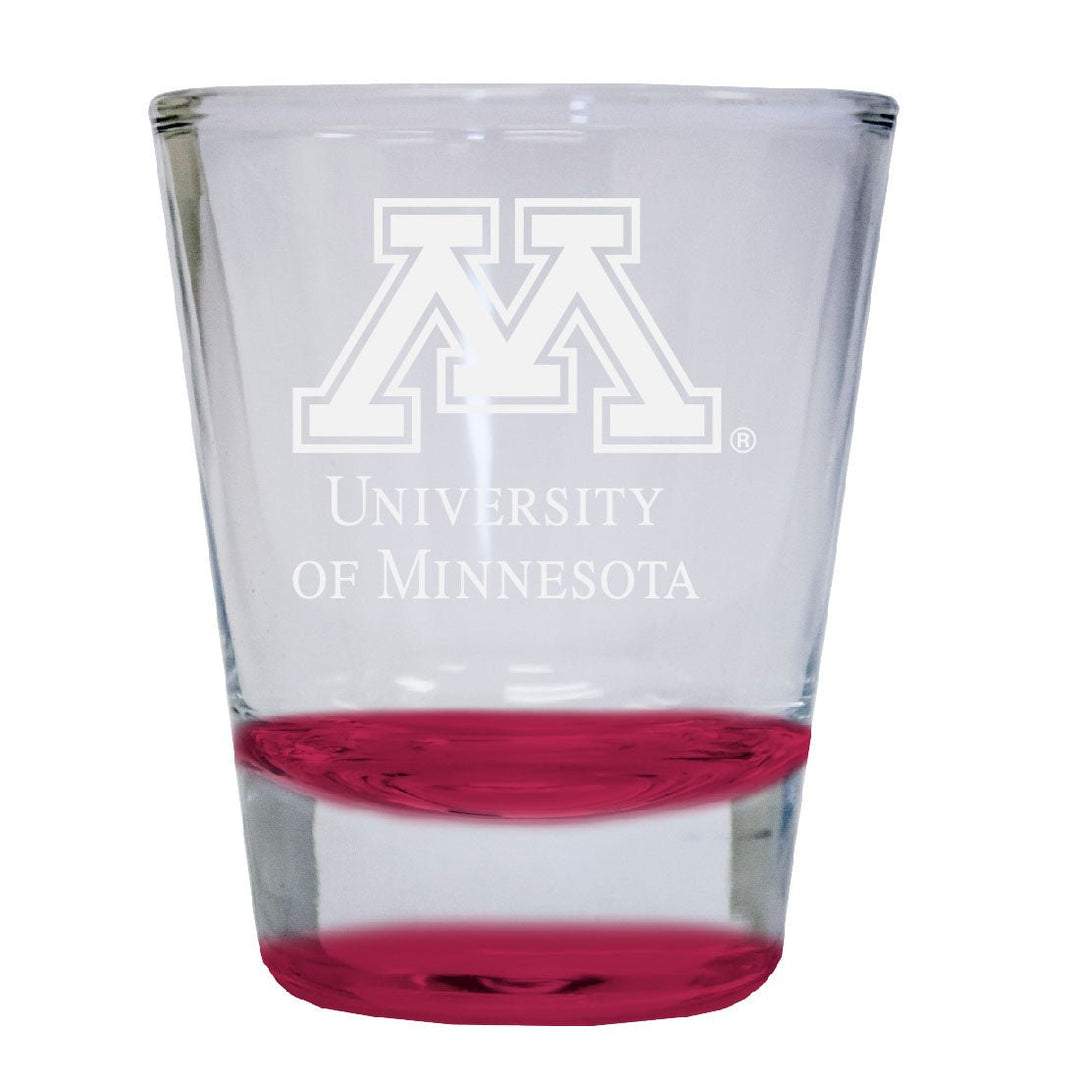 Minnesota Gophers 2 oz Engraved Shot Glass Round Officially Licensed Collegiate Product Image 4