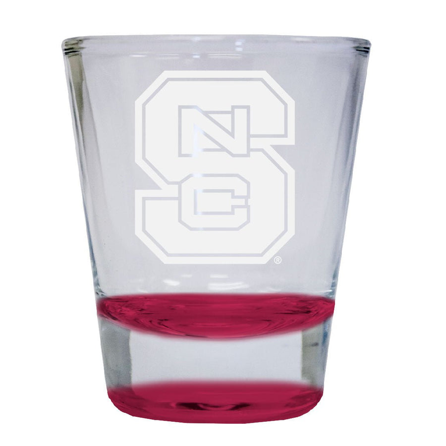 NC State Wolfpack 2 oz Engraved Shot Glass Round Officially Licensed Collegiate Product Image 1