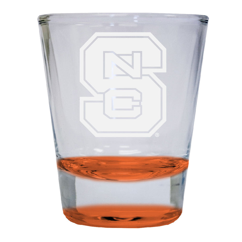 NC State Wolfpack 2 oz Engraved Shot Glass Round Officially Licensed Collegiate Product Image 2