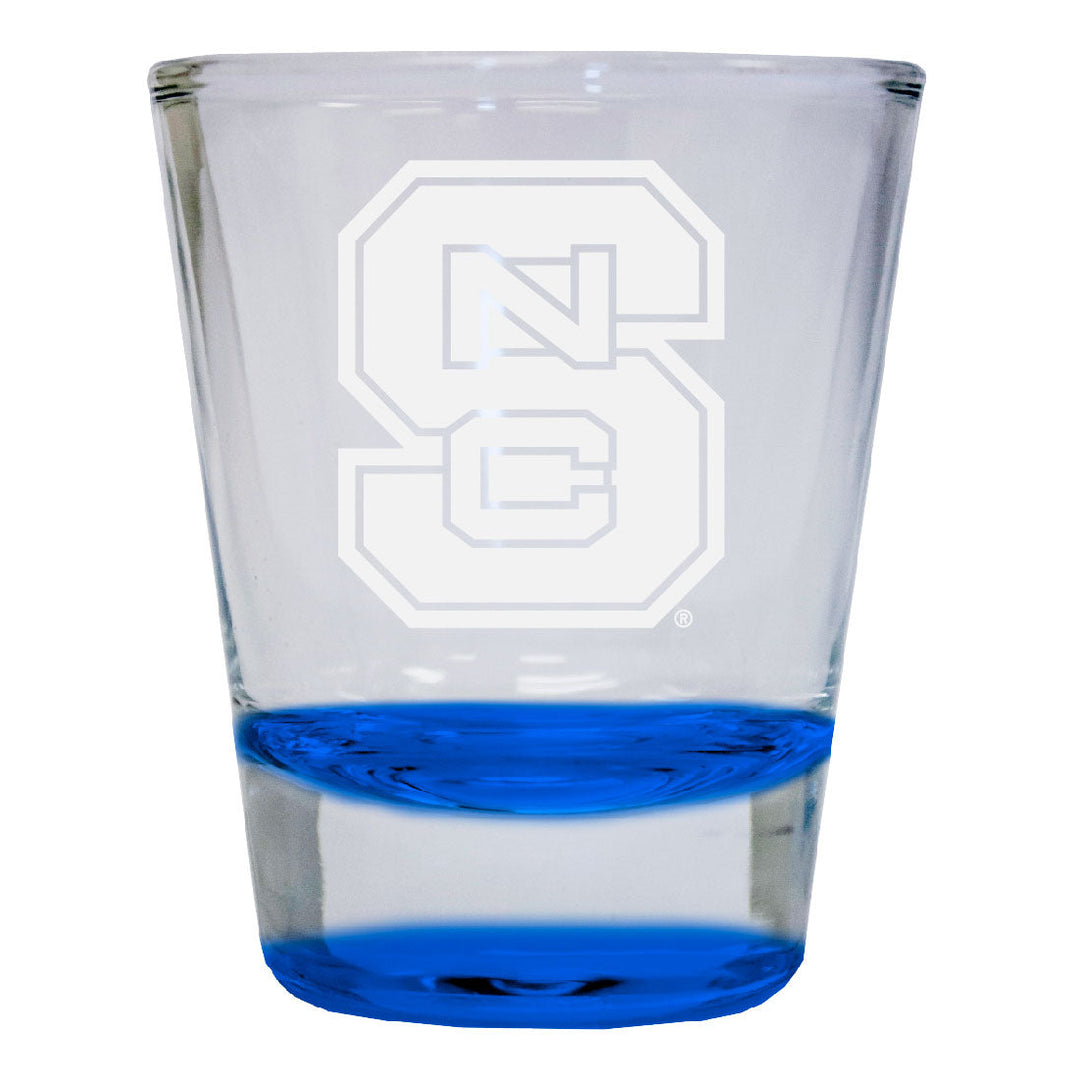 NC State Wolfpack 2 oz Engraved Shot Glass Round Officially Licensed Collegiate Product Image 3