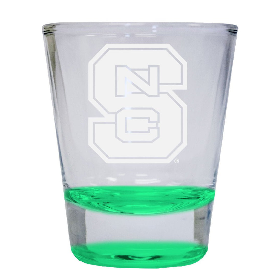 NC State Wolfpack 2 oz Engraved Shot Glass Round Officially Licensed Collegiate Product Image 4