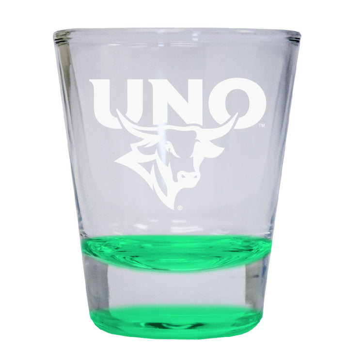 Nebraska at Omaha 2 oz Engraved Shot Glass Round Officially Licensed Collegiate Product Image 1