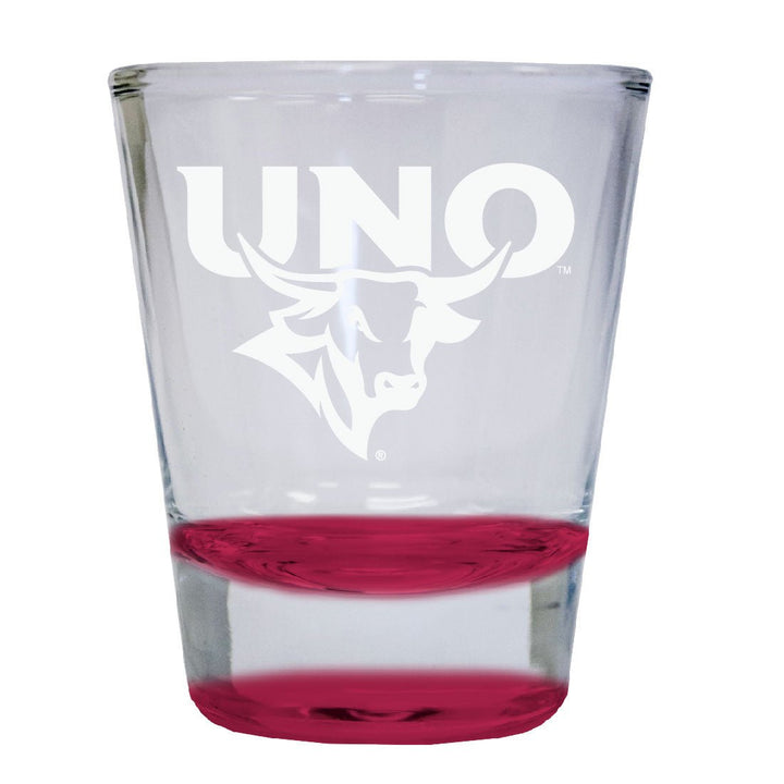 Nebraska at Omaha 2 oz Engraved Shot Glass Round Officially Licensed Collegiate Product Image 2