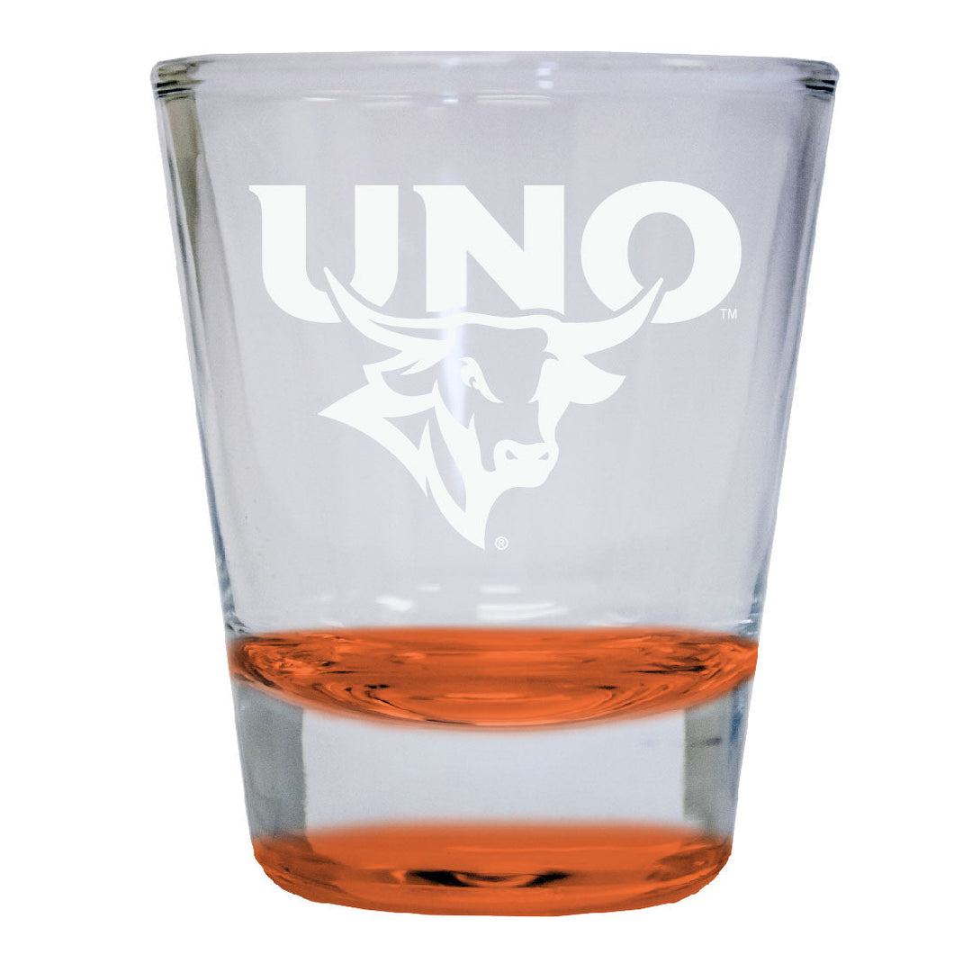 Nebraska at Omaha 2 oz Engraved Shot Glass Round Officially Licensed Collegiate Product Image 3