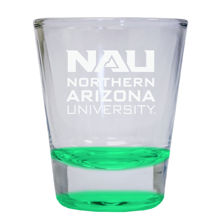 Northern Arizona University 2 oz Engraved Shot Glass Round Officially Licensed Collegiate Product Image 1