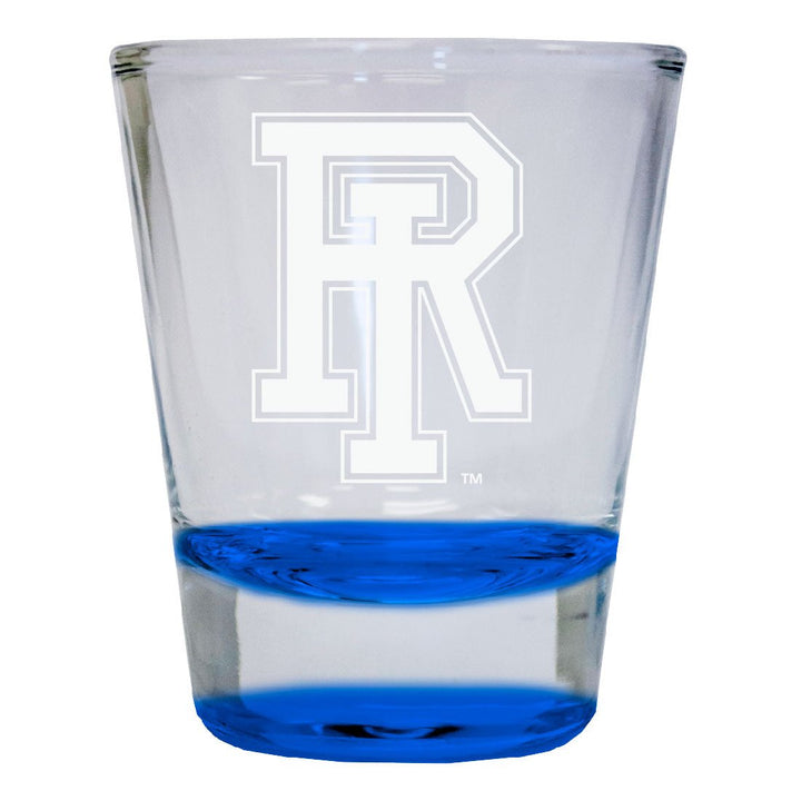 Rhode Island University 2 oz Engraved Shot Glass Round Officially Licensed Collegiate Product Image 1