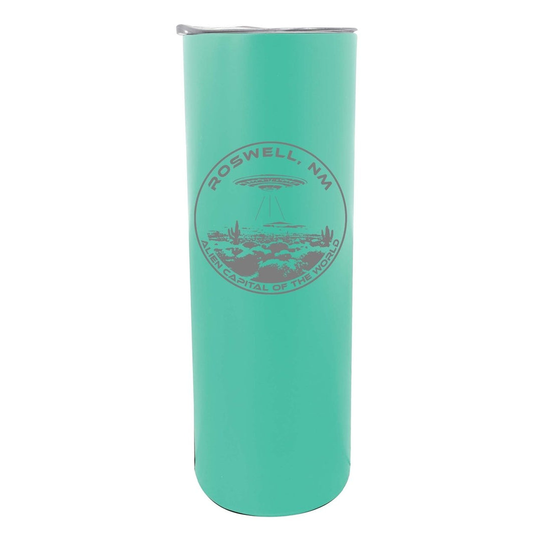 Roswell Mexico Souvenir 20 oz Engraved Insulated Stainless Steel Skinny Tumbler Image 4