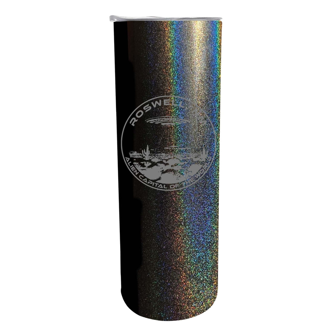 Roswell Mexico Souvenir 20 oz Engraved Insulated Stainless Steel Skinny Tumbler Image 4