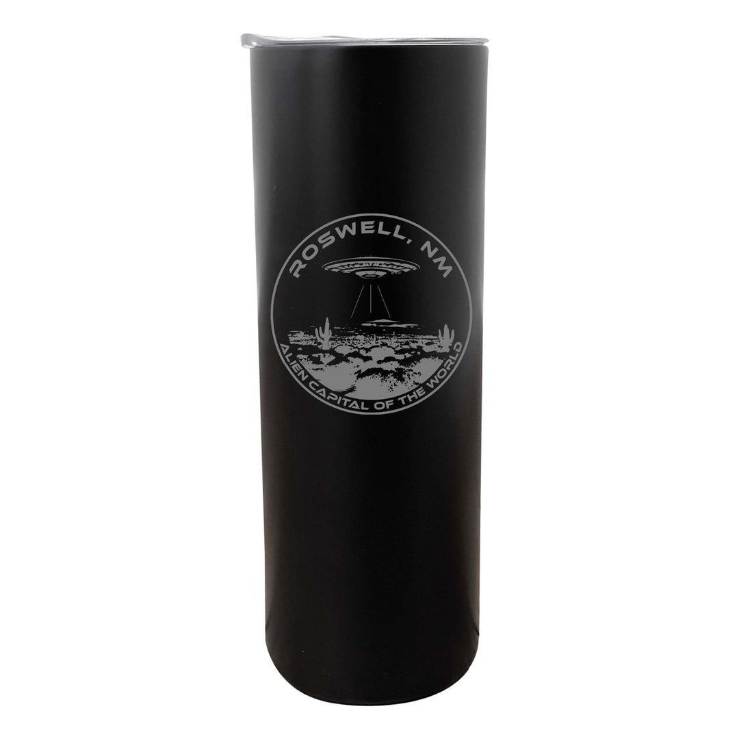 Roswell Mexico Souvenir 20 oz Engraved Insulated Stainless Steel Skinny Tumbler Image 6