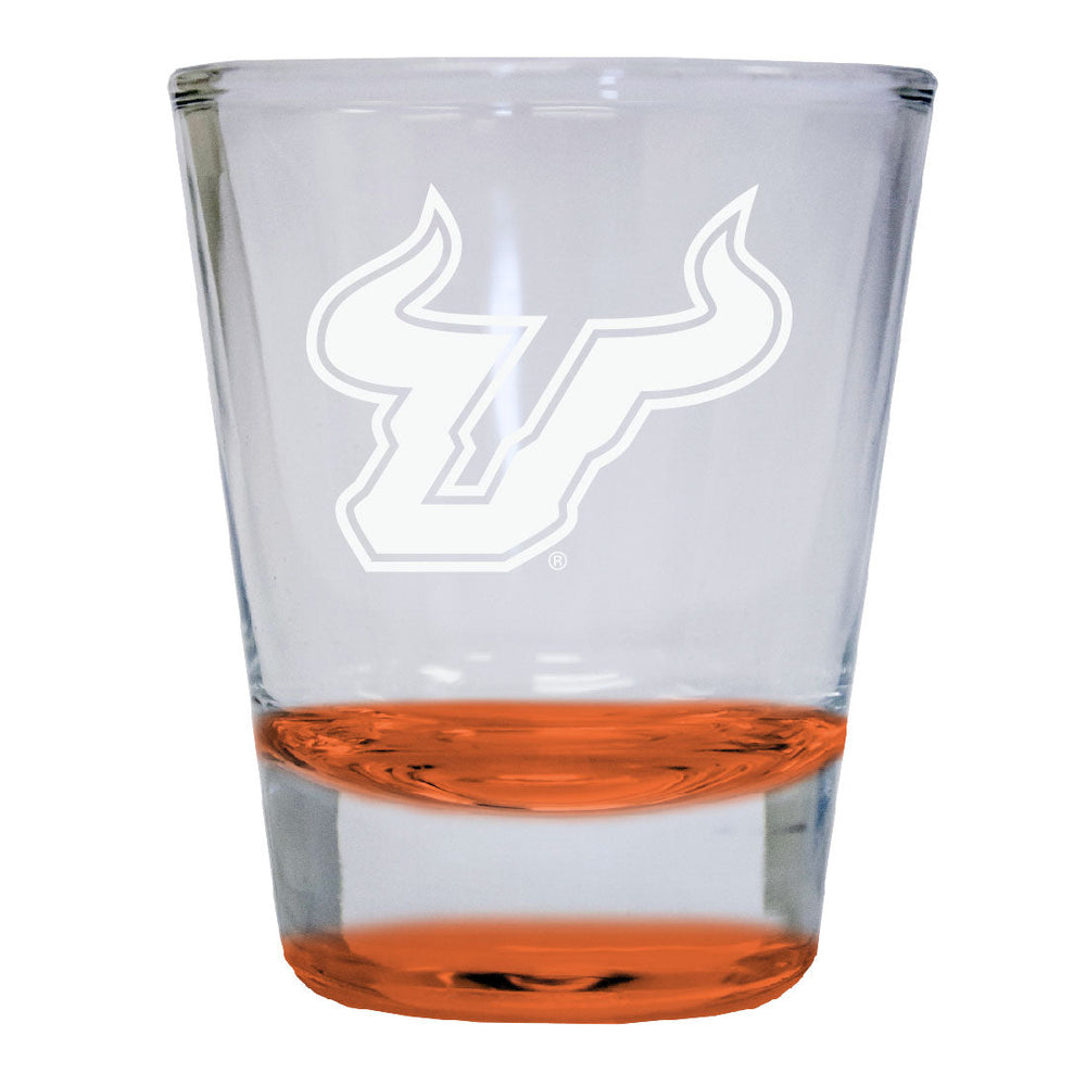 South Florida Bulls 2 oz Engraved Shot Glass Round Officially Licensed Collegiate Product Image 2