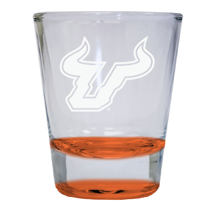 South Florida Bulls 2 oz Engraved Shot Glass Round Officially Licensed Collegiate Product Image 2