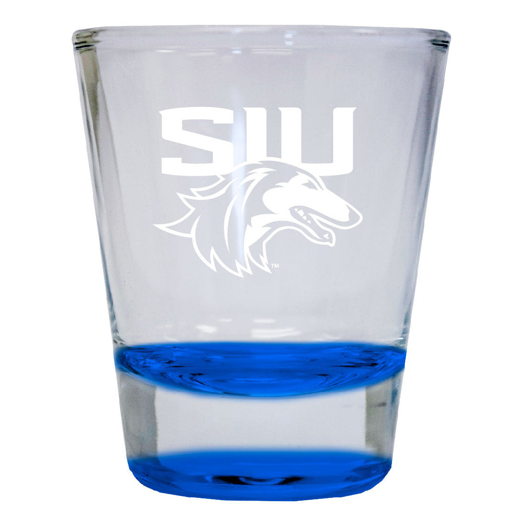 Southern Illinois Salukis 2 oz Engraved Shot Glass Round Officially Licensed Collegiate Product Image 3