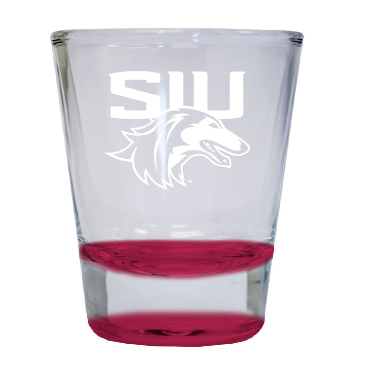 Southern Illinois Salukis 2 oz Engraved Shot Glass Round Officially Licensed Collegiate Product Image 4