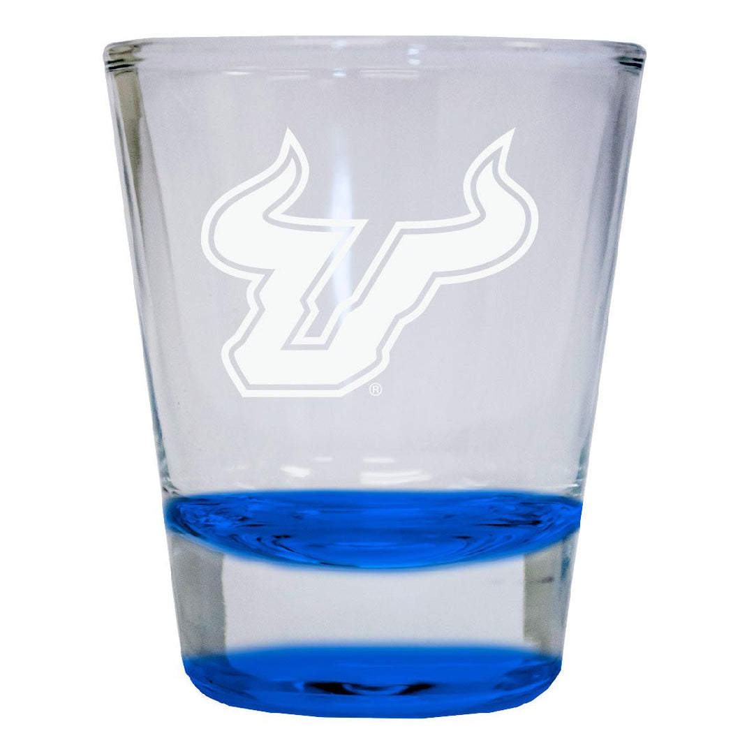 South Florida Bulls 2 oz Engraved Shot Glass Round Officially Licensed Collegiate Product Image 3