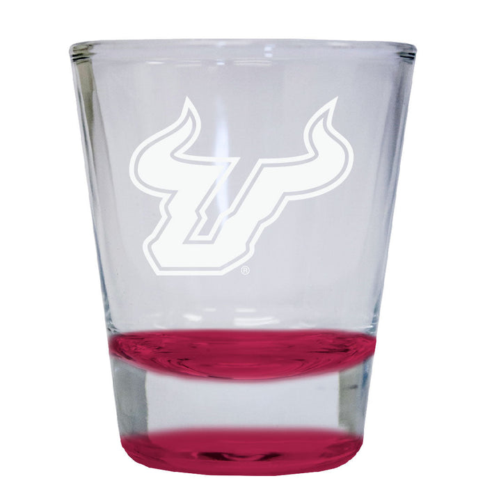 South Florida Bulls 2 oz Engraved Shot Glass Round Officially Licensed Collegiate Product Image 4