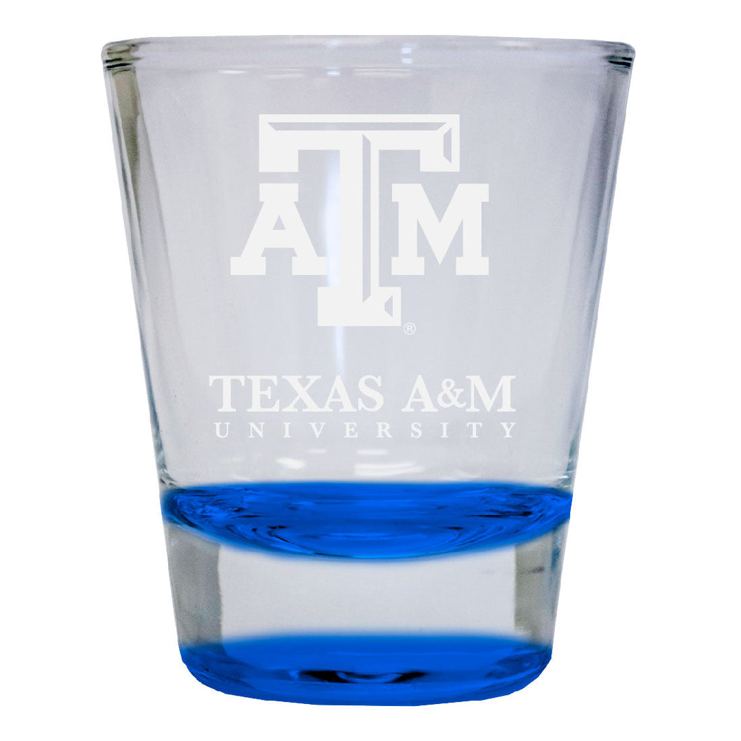 Texas AandM Aggies 2 oz Engraved Shot Glass Round Officially Licensed Collegiate Product Image 3