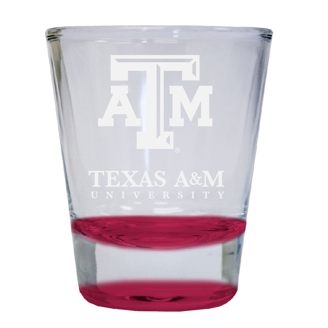 Texas AandM Aggies 2 oz Engraved Shot Glass Round Officially Licensed Collegiate Product Image 4