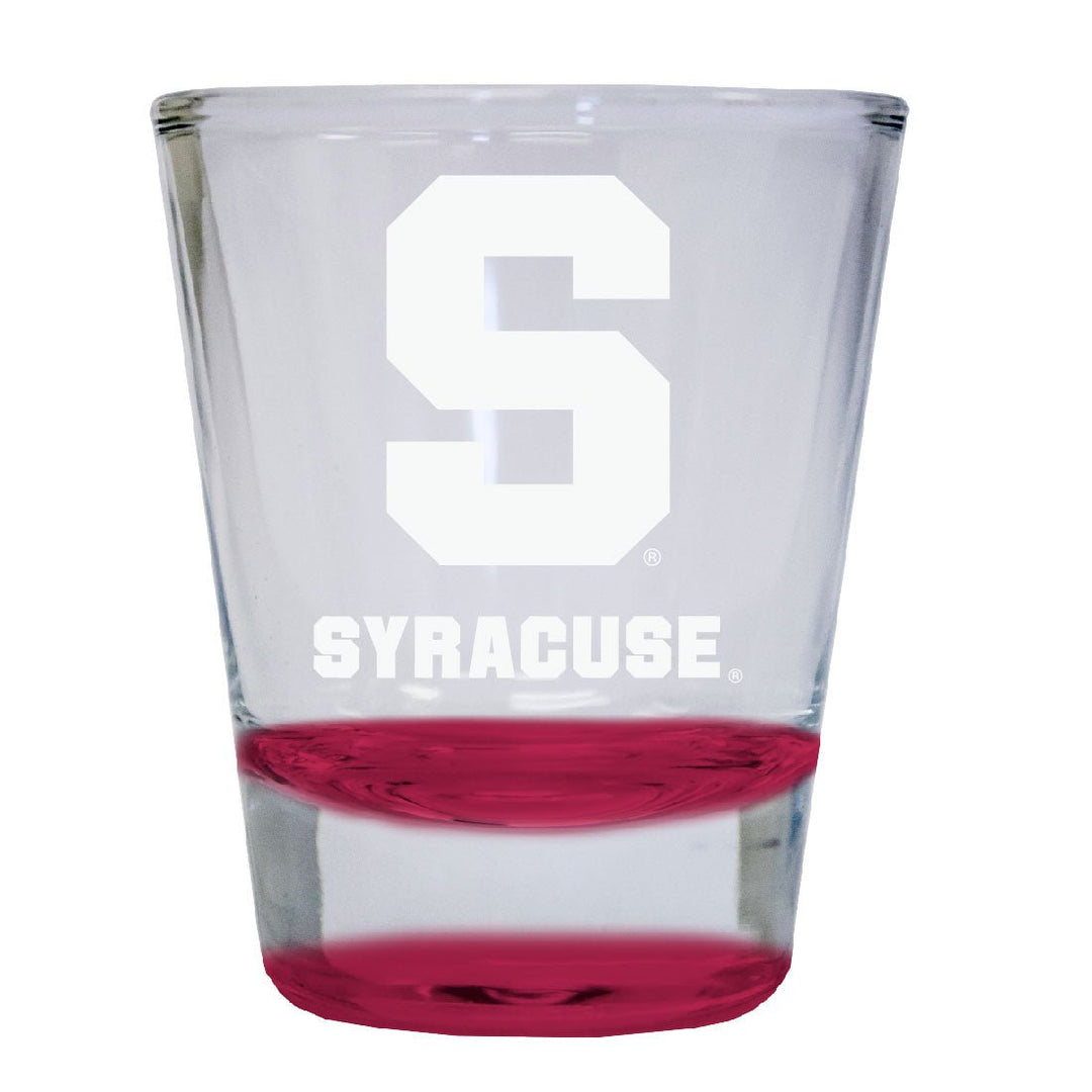 Syracuse 2 oz Engraved Shot Glass Round Officially Licensed Collegiate Product Image 1