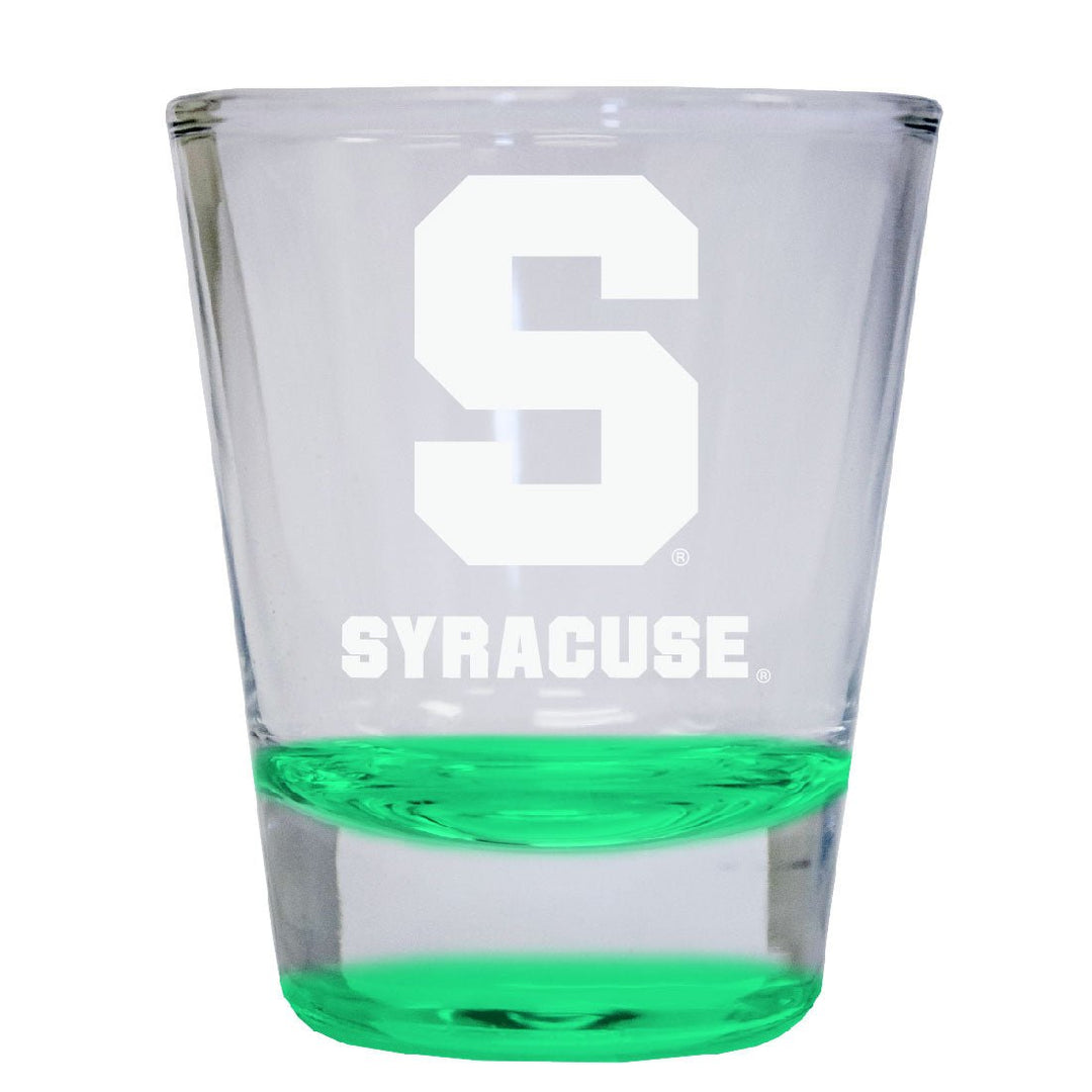 Syracuse 2 oz Engraved Shot Glass Round Officially Licensed Collegiate Product Image 3