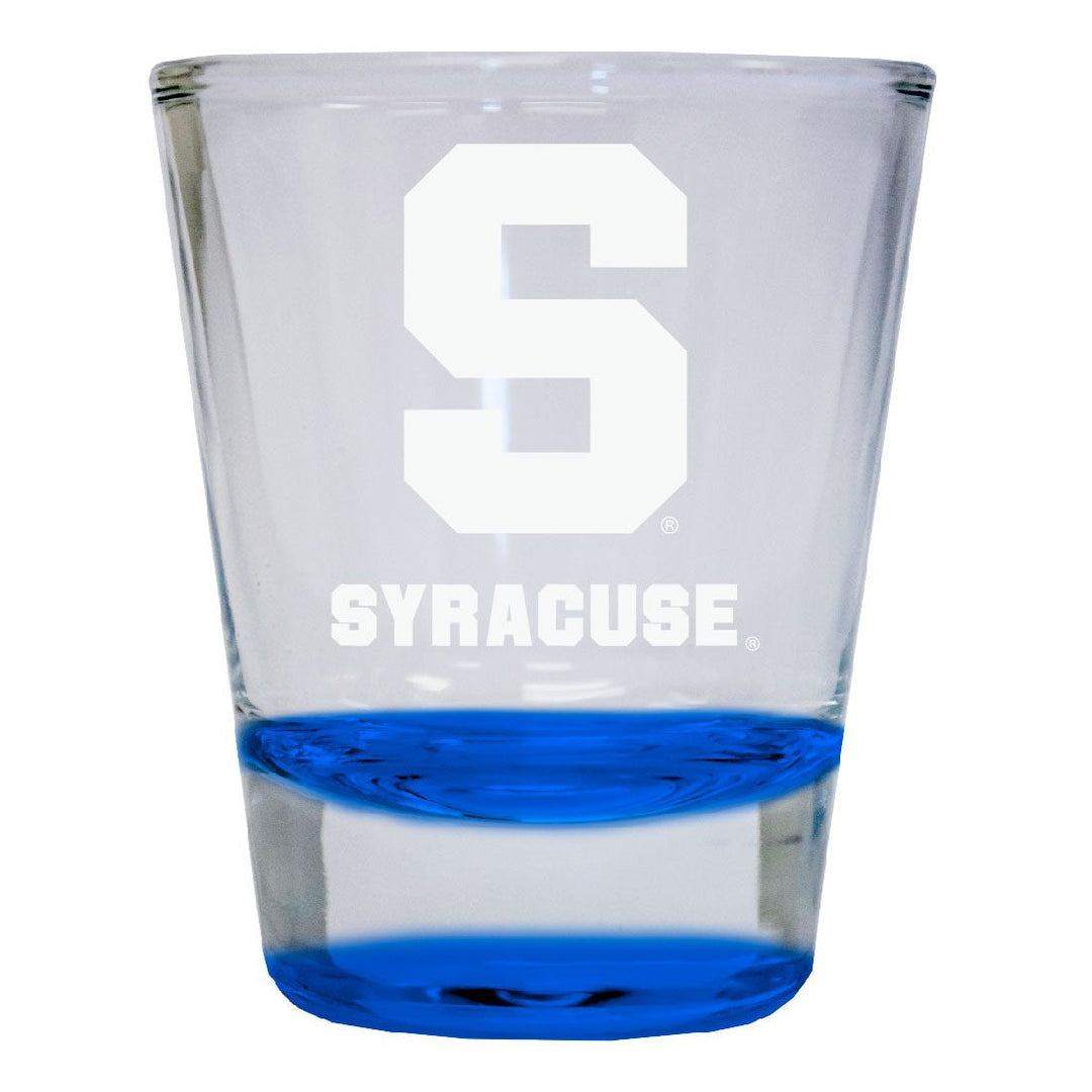 Syracuse 2 oz Engraved Shot Glass Round Officially Licensed Collegiate Product Image 1