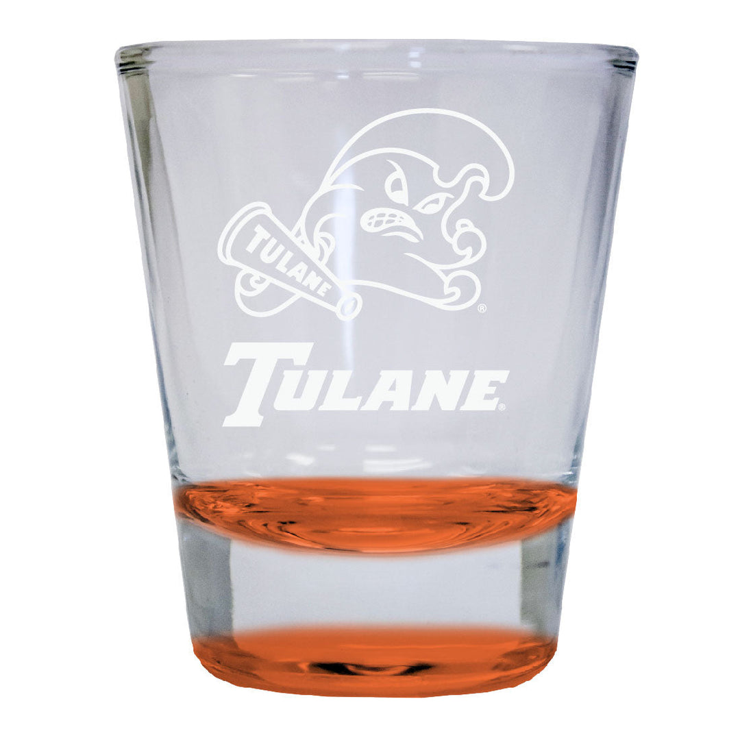 Tulane University Wave 2 oz Engraved Shot Glass Round Officially Licensed Collegiate Product Image 2