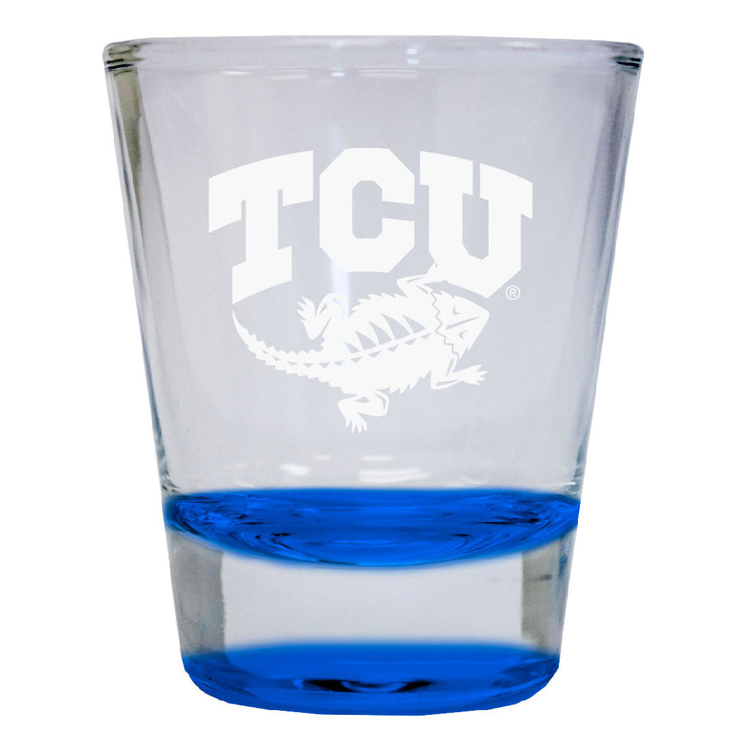 Texas Christian University 2 oz Engraved Shot Glass Round Officially Licensed Collegiate Product Image 4