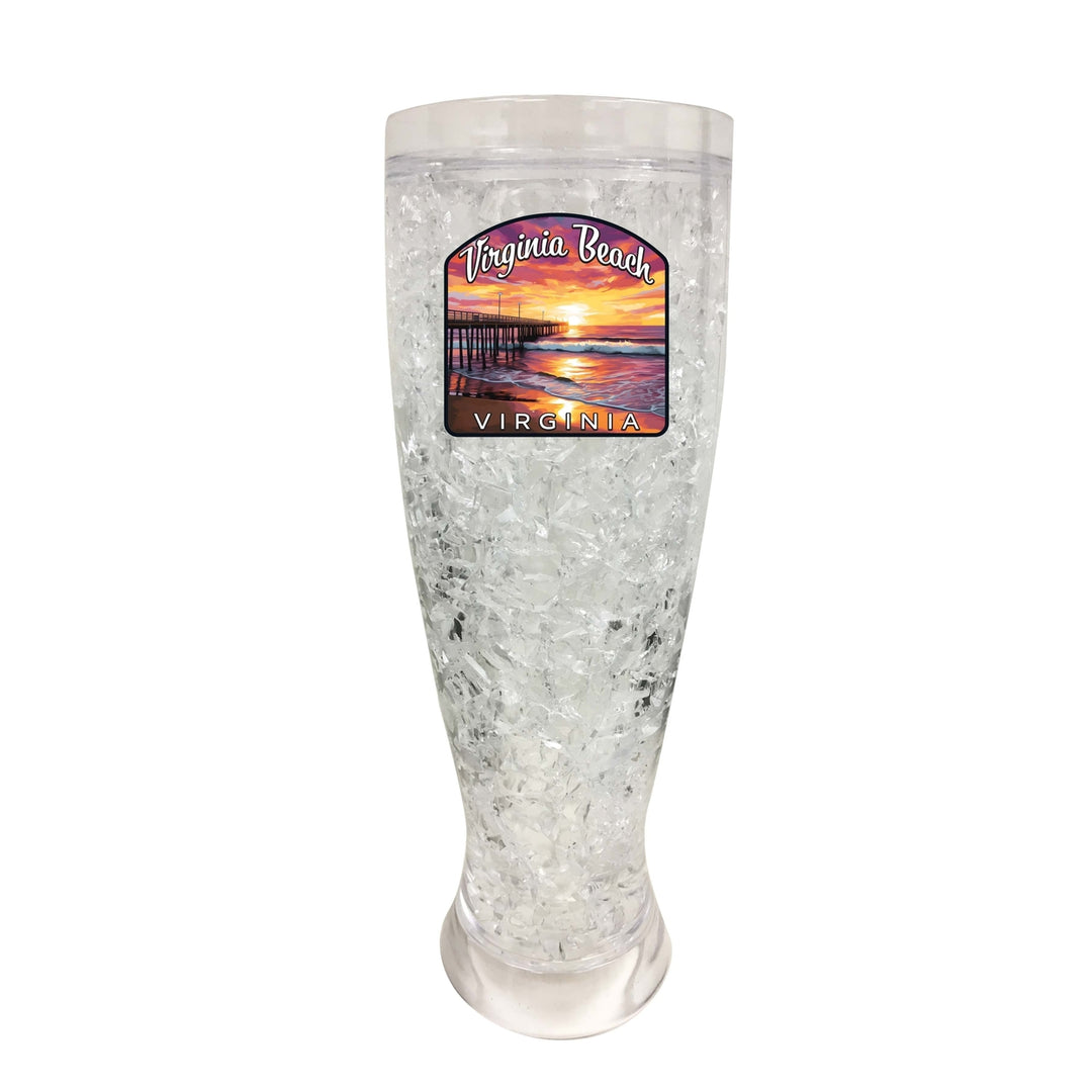 Virginia Beach Viginia Design A Souvenir 16 oz Plastic Broken Glass Frosty Mug Image 1