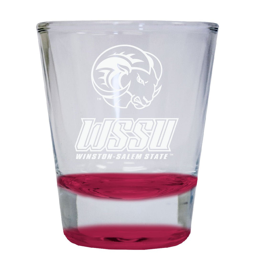 Winston-Salem State 2 oz Engraved Shot Glass Round Officially Licensed Collegiate Product Image 4